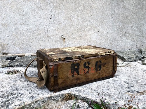 Antique wooden crate - crate, box