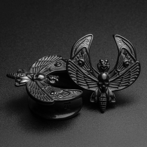 Death moth black pvd - black,