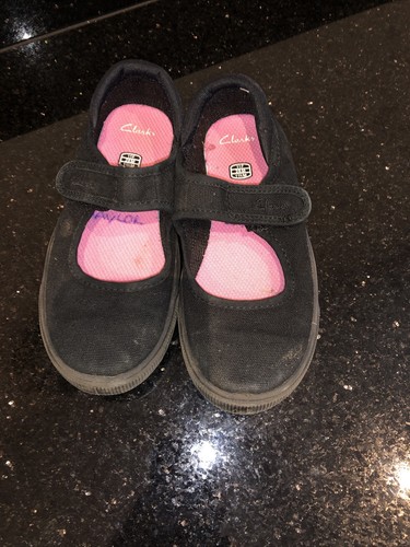 Clarks girls black - , plimsolls