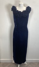 Monsoon Twilight Dress Velvet Maxi UK 10-12 Wedding Prom Ball Cruise Party