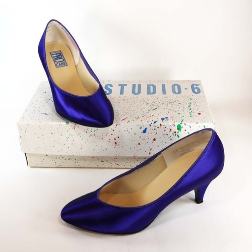 Satin royal blue dyeable - dyeable, shoes