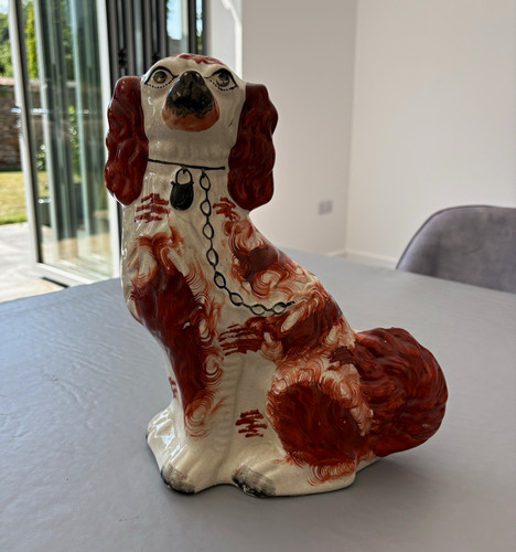 Vintage ceramic spaniel dog - vintage,