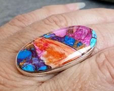 Large 925 silver kingman pink - 925,