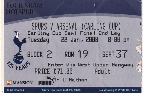 Ticket tottenham arsenal - tottenham,