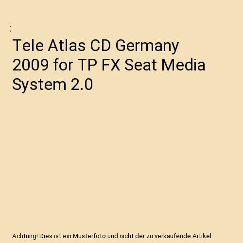 Tele atlas germany 2009 for - tele, cd