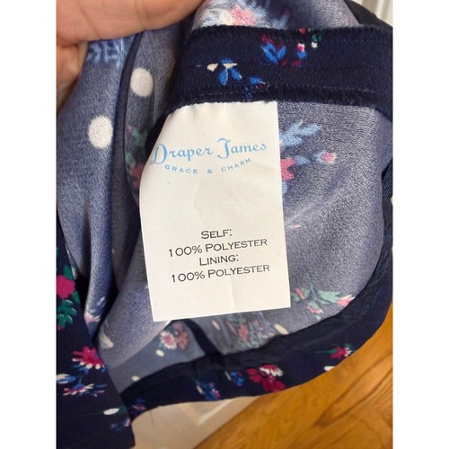Draper james navy floral - navy, polka
