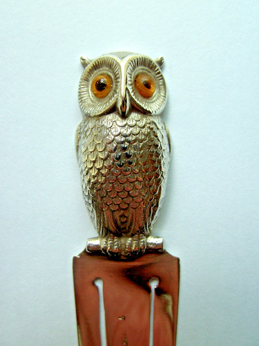 Antique solid silver bookmark - silver,