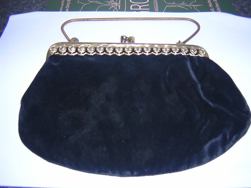 Edwardian black velvet - velvet, small