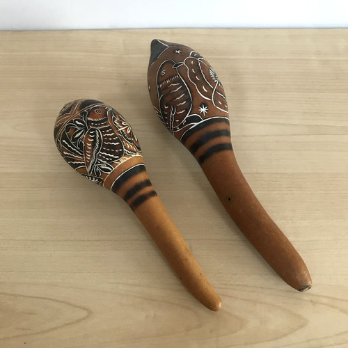 Peruvian hand decorated gourd - hand,