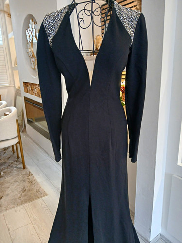 Sherri hill black jersey - jersey, maxi