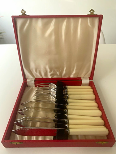 Vintage retro 12pc - cutlery, set