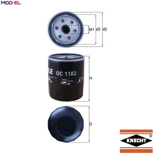 Oil filter 1182 - oc, for