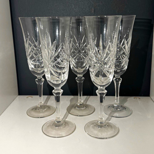 Set clear cut glass - set, of