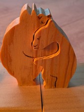 Couple Of Wood Polar Bear