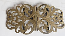 ANTIQUE NURSES ORNATE SILVER PLATED BELT BUCKLE