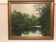 Terry Evans Oil Painting river Scene framed Landscape picture