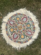 Round wool rug Kashmiri