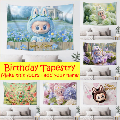 Labubus backdrop birthday - labubus,