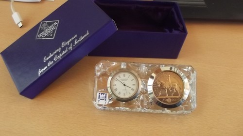 Edinburgh crystal coin - crystal, £5