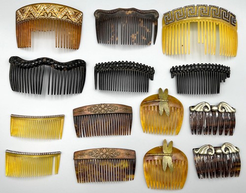 Vintage antique hair combs - vintage,