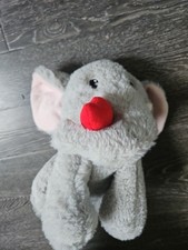Grey Teddy Elephant Holding Heart