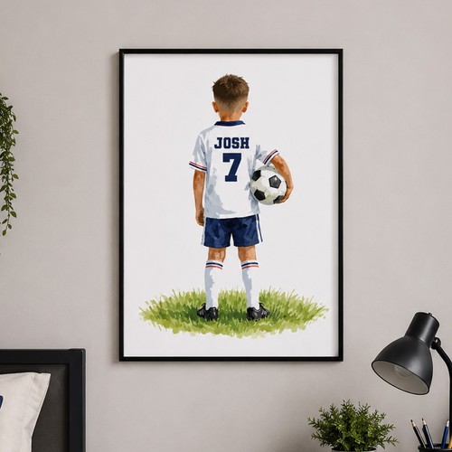 Personalised football bedroom - football,