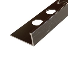 10 x Brushed Gunmetal Metal 12.5mm Tile Trim