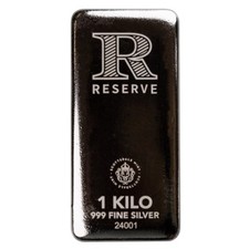 1 Kilo .999 Silver Bar RESERVE