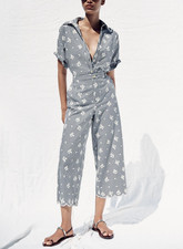 Zara gingham coord shirt Size