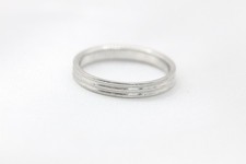 Platinum Patterned Wedding Ring Size N 4g - 0731014 -B
