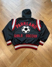 vintage 80s made in usa parkland girls soccer football coach varsity full zip