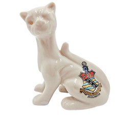Bridlington Crested China Cheshire Cat Always Smiling Bridlington Crest