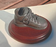 Genesis Fine Arts Ireland U18 Baby Boot Casting on Wood Base 8" by 4.5"