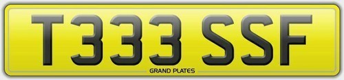 Number plate t333 ssf - plate,