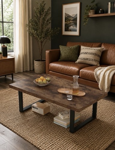 Rustic industrial coffee table - coffee,