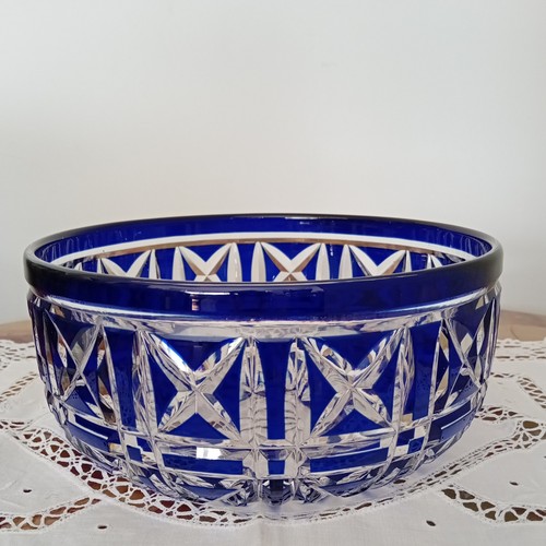 Vintage crystal bowl - crystal, with
