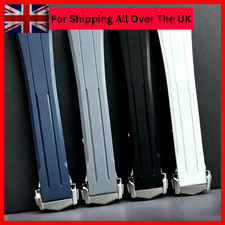 Black Rubber Watch Strap with