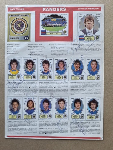 Rangers 1982 legends fully - legends,