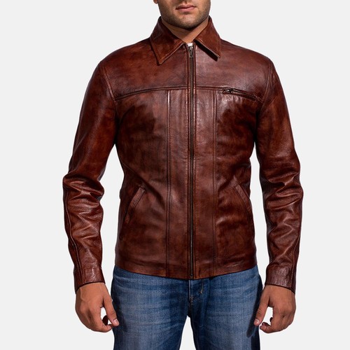 Men maroon genuine leather - men's,