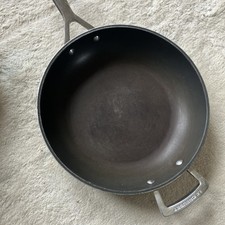 Le Creuset stainless Large Frying Pan 28cm 11’ 6cm deep Non Stick No glass lid