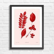 Botanical Green Leaves Vintage