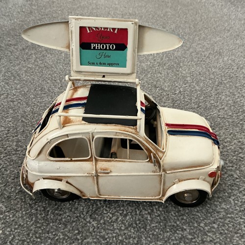 Retro tin model car - (fiat, 500