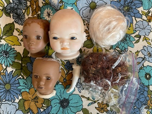 Porcelain doll heads - doll,