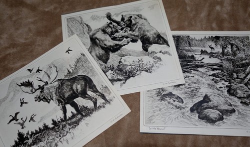 Vintage print etchings h - etchings, by