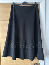 M&S Black Midi Skirt Size 12 A