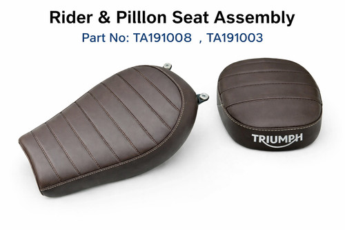 Rider pillion seat assembly - seat,
