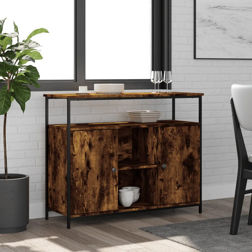 Walplus smoked oak credenza - oak,