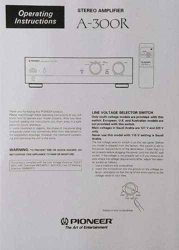 Pioneer 300r stereo - a-300r,