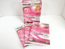 Maxell DVD+RW 4.7GB 120min 1-4x Speed Singles in DVD Case   Pack x 3