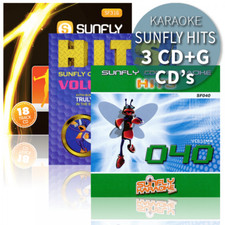 Sunfly Karaoke Hits Triple CDG Set CD+G Discs 49 Chart Hit Tracks Decades Vol 8